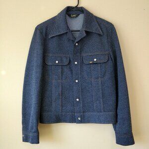 Lee Poly Denim blend Jacket Made in USA Vintage 70s Size Small